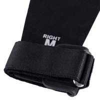 RooGrips Three Finger Black Crossfit Grips Right Strap View