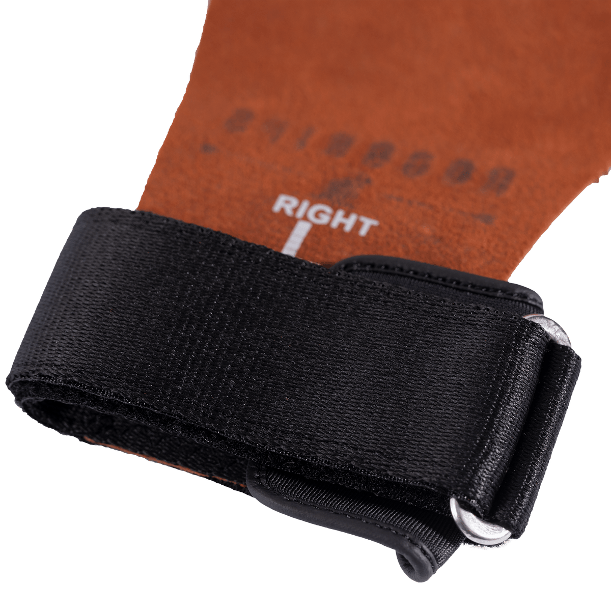 RooGrips Three Finger Pebble Crossfit Grips Right Strap View